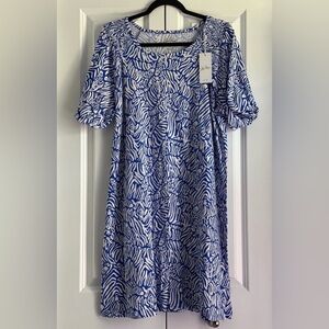 NWT Lilly Pulitzer Rosen Dress Martinique Blue Zee Bebe Sz XL